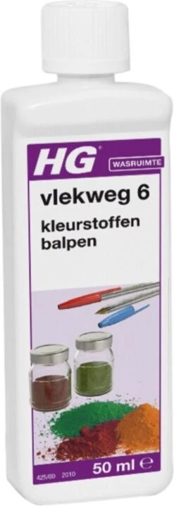 HG Vlekweg 6 - 50ml- Voor O.a. Vlekken Van Ballpoint & Hardnekkige Kleurstoffen