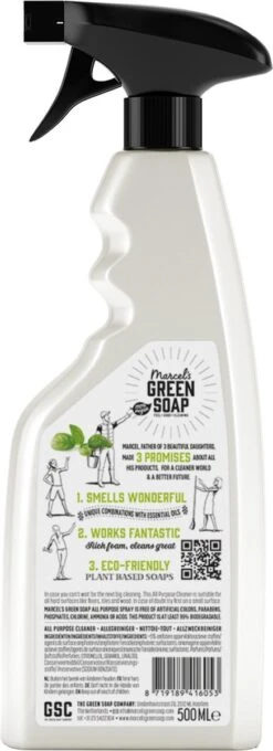 Marcel's Green Soap Allesreiniger Spray Basilicum & Vertivert Gras - 6 X 500 Ml -Dagelijkse Benodigdheden Verkoop 436x1200 1