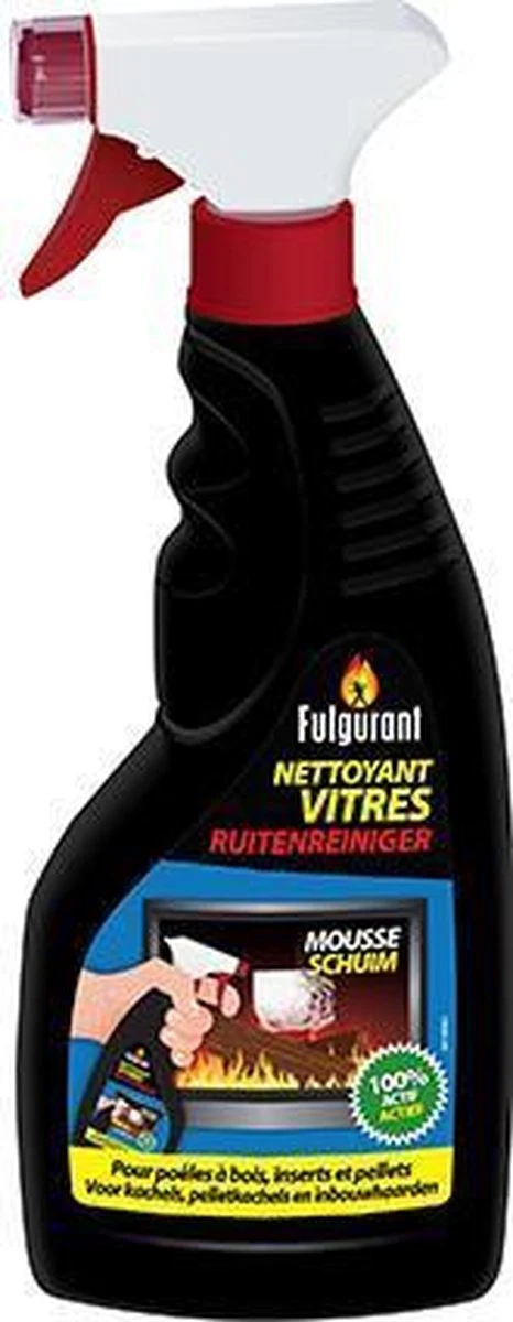 Fulgurant Kachel Ruitenreiniger 450 Ml - Glasreiniger - Actief Schuim - Lost Direct Vuil Op 1 Fulgurant Kachel Ruitenreiniger 450 Ml - Glasreiniger - Actief Schuim - Lost Direct Vuil Op