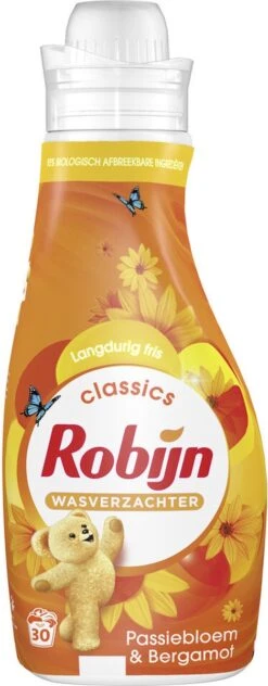 Robijn Classics Passiebloem & Bergamot Wasverzachter - 8 X 30 Wasbeurten - Voordeelverpakking -Dagelijkse Benodigdheden Verkoop 469x1200