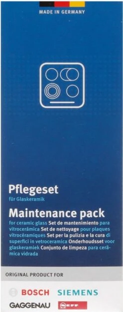 Bosch / Siemens Kookplaat Onderhoudsset - Onderhoudsset Voor Keramische Oppervlakken -Dagelijkse Benodigdheden Verkoop 473x1200