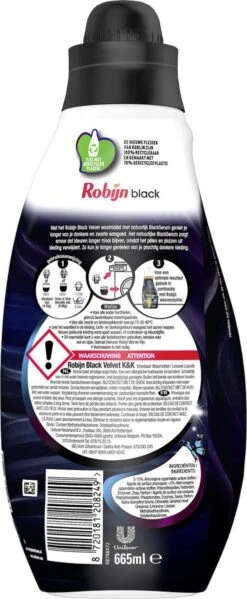 Robijn Klein & Krachtig Black Velvet Vloeibaar Wasmiddel - 8 X 19 Wasbeurten - Voordeelverpakking 12 Robijn Klein & Krachtig Black Velvet Vloeibaar Wasmiddel - 8 X 19 Wasbeurten - Voordeelverpakking -Dagelijkse Benodigdheden Verkoop 495x1200 3