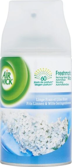 AIRWICK Freshmatic Automatische Spray Refill Frisse Linnen & Witte Bloemen Krimp - (3x250ml) -Dagelijkse Benodigdheden Verkoop 519x1200 3