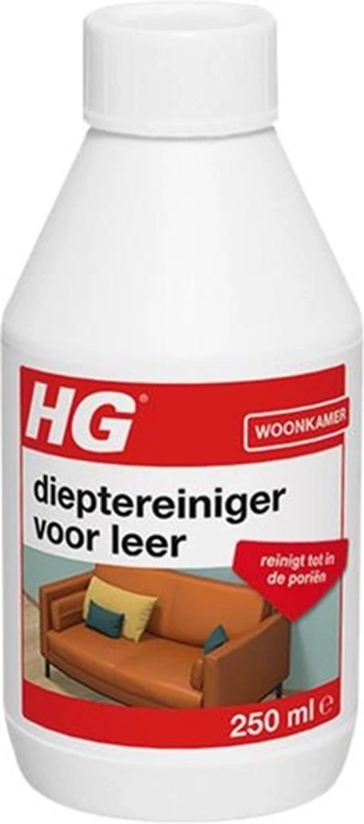 HG Dieptereiniger Voor Leer - 250 Ml - Reinigt Tot In De Poriën 1 HG Dieptereiniger Voor Leer - 250 Ml - Reinigt Tot In De Poriën