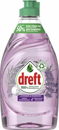 Dreft Naturals Lavender & Rosemary Afwasmiddel - Voordeelverpakking 10x450ml -Dagelijkse Benodigdheden Verkoop 546x1200
