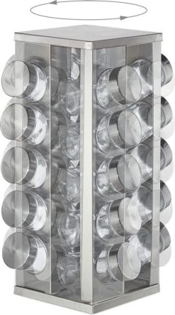 Pleasantwork Kruidenrek - Staand - Draaibaar - 20 Potjes -Dagelijkse Benodigdheden Verkoop 669x1200 2