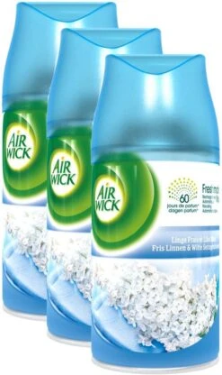 AIRWICK Freshmatic Automatische Spray Refill Frisse Linnen & Witte Bloemen Krimp - (3x250ml) -Dagelijkse Benodigdheden Verkoop 712x1200 1