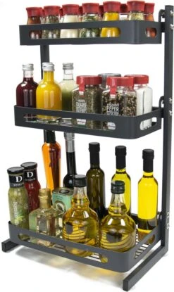 Chefs Cuisine Kruidenrek - Kruidenrek Staand - Keukenrek -aanrecht Organizer - Bureau Organizer - Keuken Organizers - Roestvrij Staal -Dagelijkse Benodigdheden Verkoop 715x1200 1