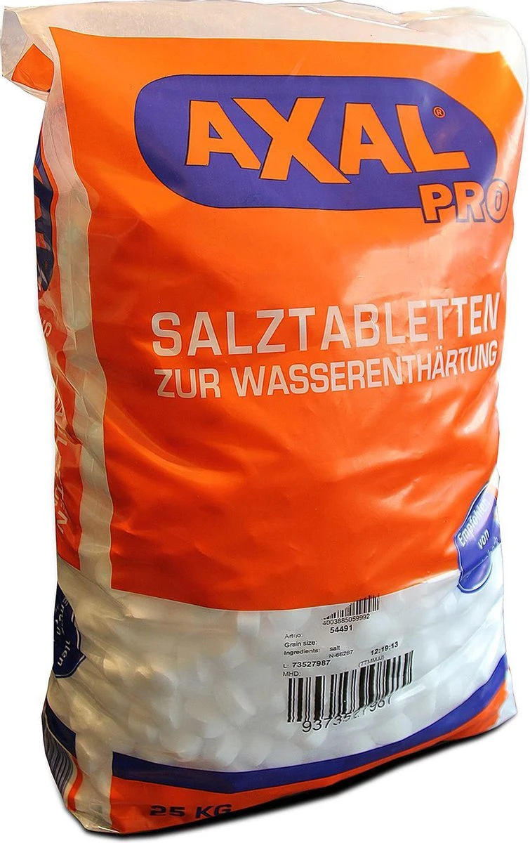 Axal Pro - Regenererend Zout In Tabletvorm - 25 Kg - Voor Waterontharding. 3 Axal Pro - Regenererend Zout In Tabletvorm - 25 Kg - Voor Waterontharding. - Afbeelding 3