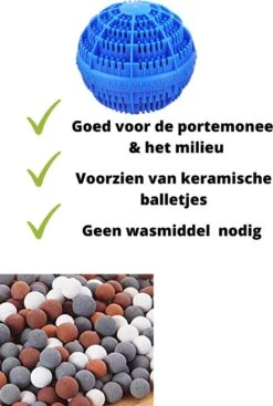 Merkloos V&P Wasbol Set Van 2 - Ecologische Wasbal - Keramische Balletjes - Duurzaam - Blauw - Wasmachine Reiniger - Wasmachine - Zonder Gebruik Van Wasmiddel -Dagelijkse Benodigdheden Verkoop 808x1200 1