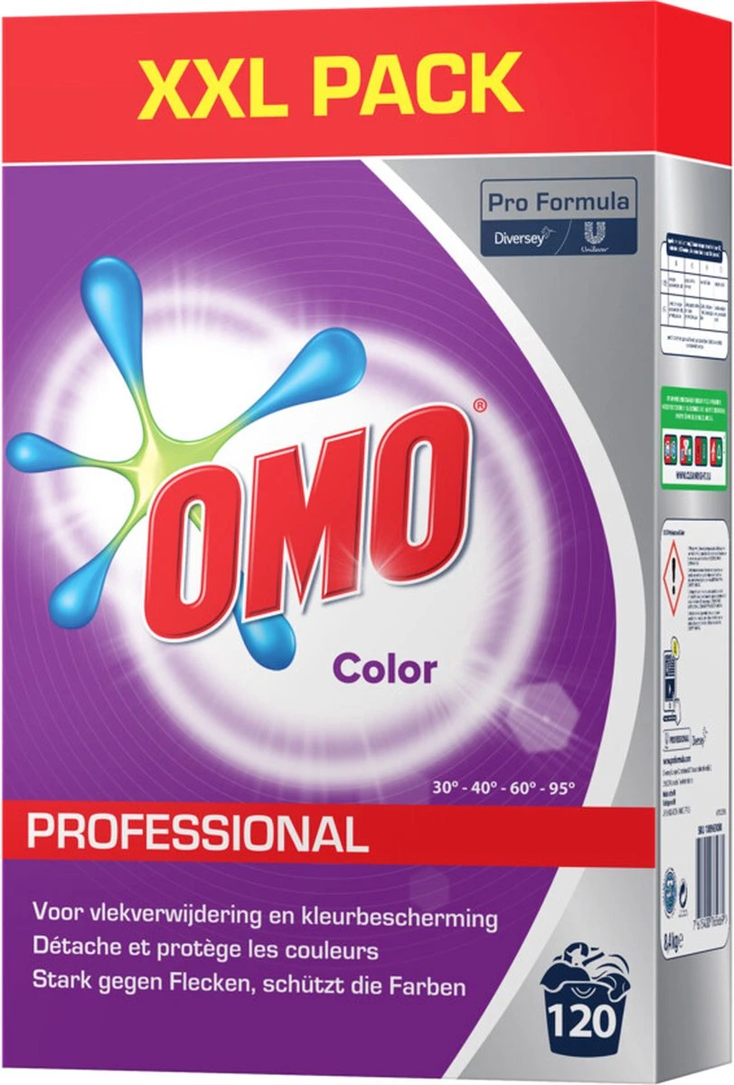 Omo Professional Color 120 Wasbeurten 8,4kg 1 Omo Professional Color 120 Wasbeurten 8,4kg