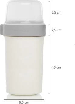 Lock&Lock Yoghurt Beker To Go - Muesli Beker To Go - Lunchbeker - Salade To Go - Saladebox - Large - 760 Ml + 310 Ml - Wit -Dagelijkse Benodigdheden Verkoop 862x1200 1