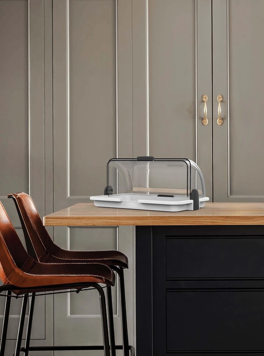 Biesse Broodtrommel - Met Schuifdeksel - Transparant -brooddoos 5 Biesse Broodtrommel - Met Schuifdeksel - Transparant -brooddoos - Afbeelding 5