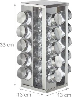 Pleasantwork Kruidenrek - Staand - Draaibaar - 20 Potjes -Dagelijkse Benodigdheden Verkoop 894x1200 3