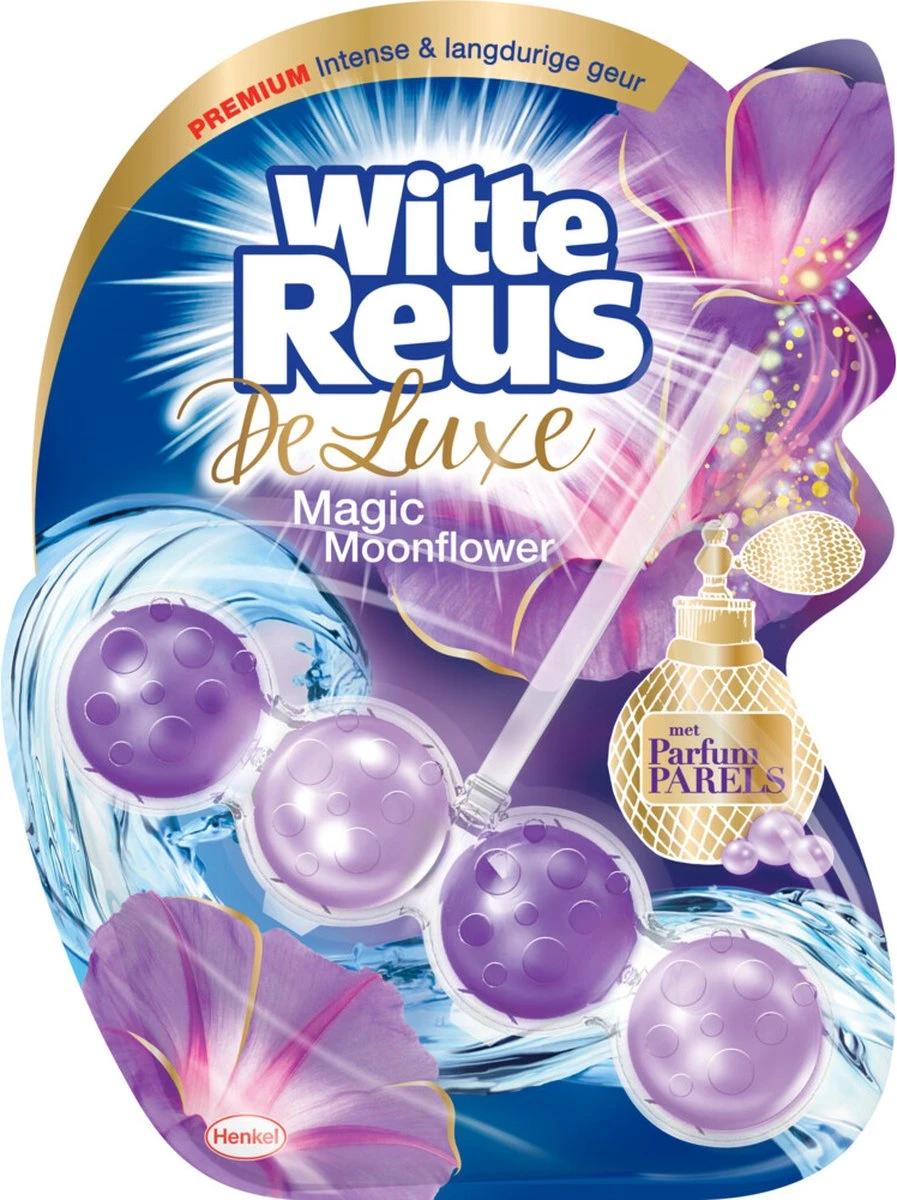 Witte Reus DeLuxe Toiletblok - Magic Moonflower - WC Blokjes Voordeelverpakking - 10 Stuks 2 Witte Reus DeLuxe Toiletblok - Magic Moonflower - WC Blokjes Voordeelverpakking - 10 Stuks - Afbeelding 2