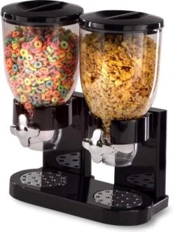 MikaMax Cornflakes Dispenser - Voorraadbus - Cornflakes Voorraadpot - Ontbijt Granendispenser - Zwart - 2 X 500 Gram -Dagelijkse Benodigdheden Verkoop 899x1200 8