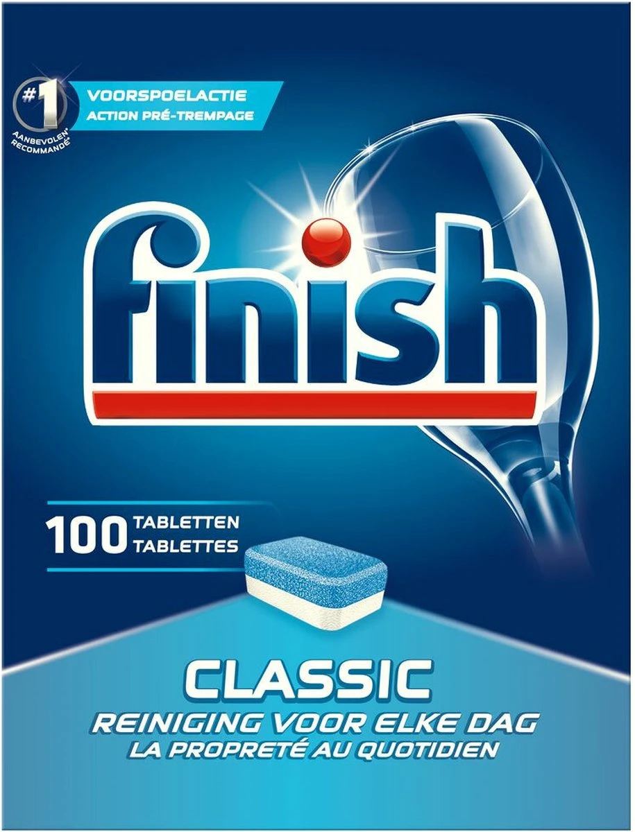 Finish Classic Regular Vaatwastabletten - 100 Stuks 1 Finish Classic Regular Vaatwastabletten - 100 Stuks