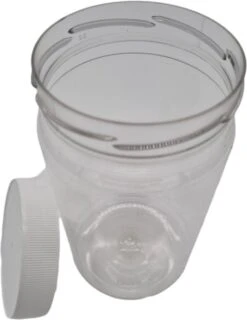 Ariko Jar | Lichtgewicht Kunststof Pot Met Schroefdeksel | 750ml | Potje Met Witte Deksel | Voorraadpot | Hervulbaar -Dagelijkse Benodigdheden Verkoop 926x1200