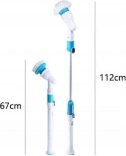 Merkloos Elektrische Schoonmaakborstel - Draadloos - 3 Opzetstukken - Oplaadbaar - Schrobber - Poetsmachine - Schoonmaak Middelen - Schoonmaak Borstel - Schrobborstel - Badkamer / Keuken - Poetsmachine - Polijstmachine - Reinigingsborstel -Dagelijkse Benodigdheden Verkoop 970x1200 4